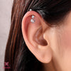 Starburst Bow Earrings Earcuff (Pair)