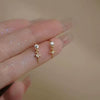 Minimal Cross Earrings
